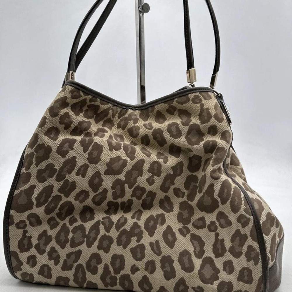 Y2K Coach brown multi/ brown leopard print shoulder bag Super cute! - Picture 2 of 8